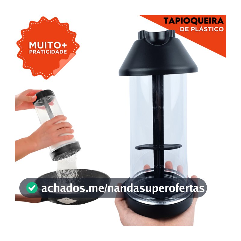 Tapioqueira Prática  2 em 1 Peneira + Armazenador de Tapioca Sem Sujeira na Cozinha - SHEFA