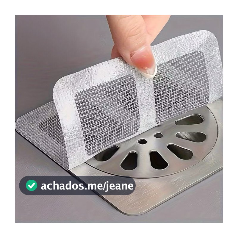 Adesivos Protetores de Ralo Tela Descartavel Anti Entupimento e Anti Insetos Para Casa Pratico