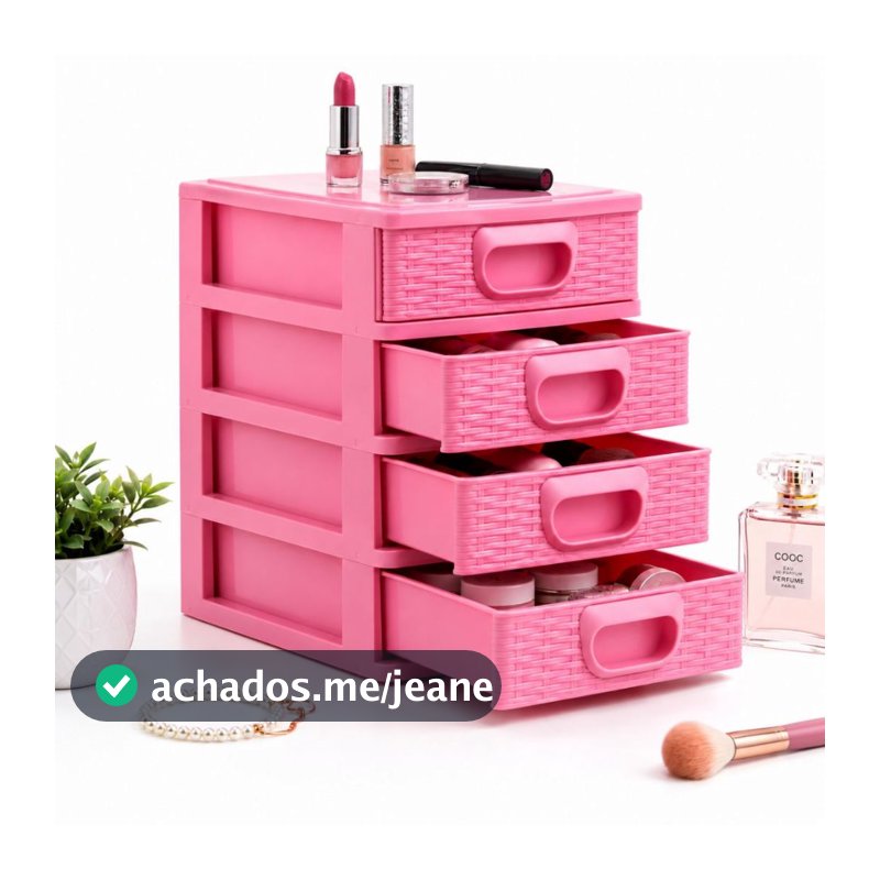 Super Porta Tudo c/ 2, 3, 4 e 5 Gavetas Organizador para Escritório, Joias e Material de Costura