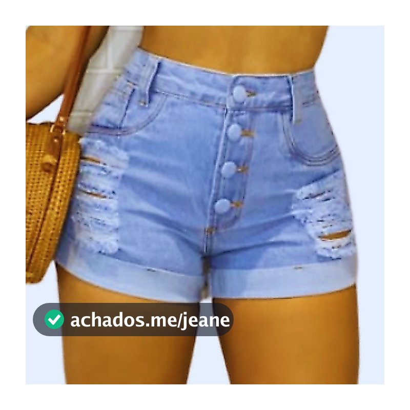 Short Jeans Feminino Cintura Alta Short Levanta Bumbum Tendência da Moda Oferta Imperdível!