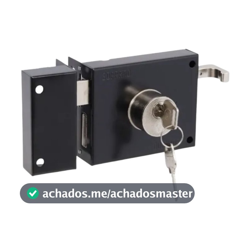 Fechadura de Sobrepor Soprano 231 Para Portão Cor Preto