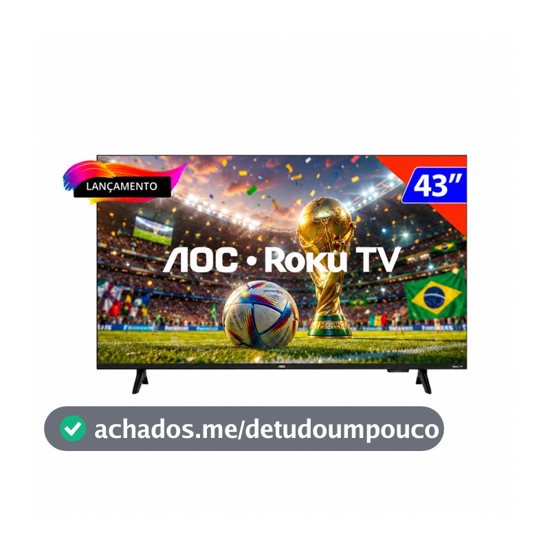 Tv Smart 43 Polegadas Aoc Roku Hd Wi-fi 43s5155/78g
