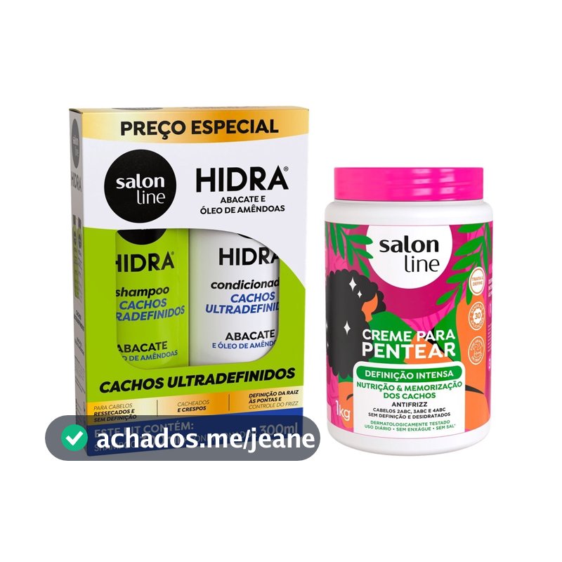 Kit Hidra Cachos Ultra Definidos + Creme de Pentear Definição Intensa