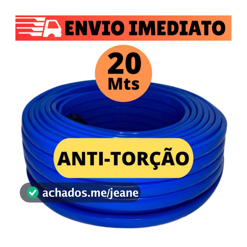 Mangueira De Jardim 20 metros Anti-Torção Chata Resistente Anti-Dobra Antitorção Forte Não Dobra