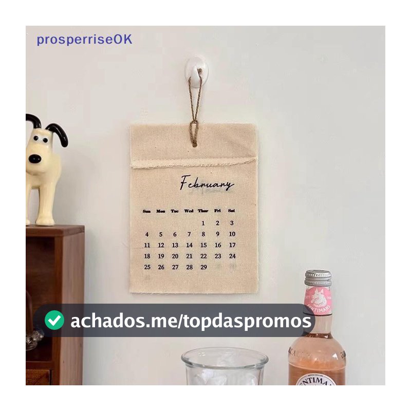 [newpros] Calendário De Parede De Tecido Estilo Gancho De Lona 2026 , Retrô De Alto Valor , Decoração De Worthy [pubr]