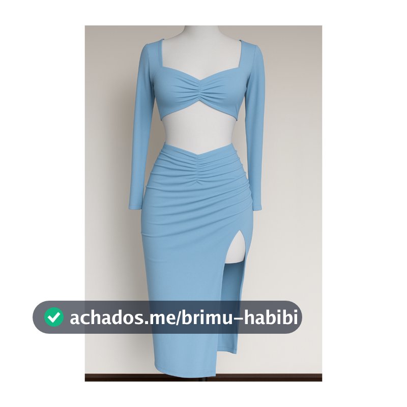 Conjunto Antonio Com Saia Com Fenda e Manga Longa Suplex Premium ( ANTONIA )