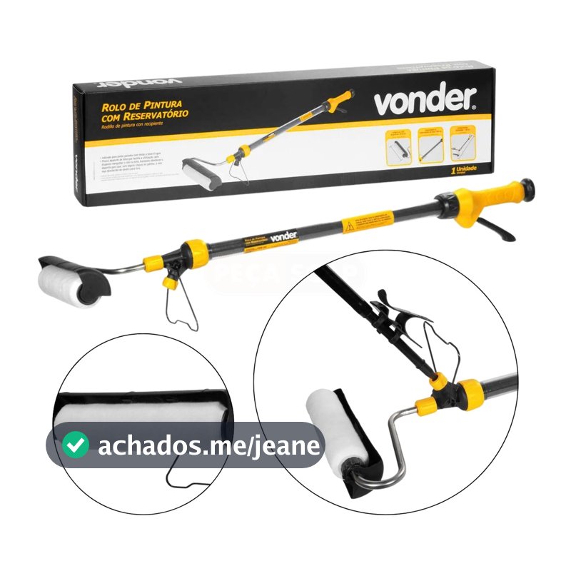 Rolo De Pintura Anti Respingo Ideal Para Pinturas Em Parede E Teto Rerservatório De 500ML - Vonder