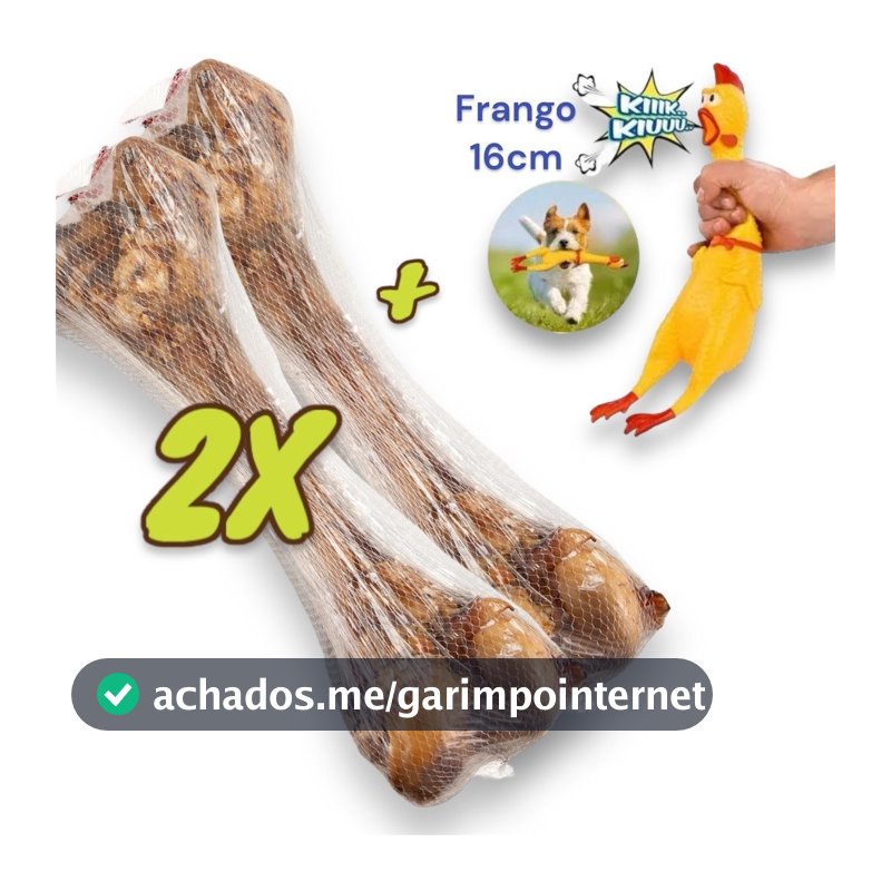 Kit Brinquedo de Roer Osso Para Cachorro Natural Comestível Mordedor