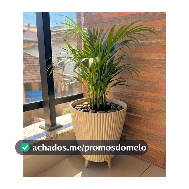 Vaso para Planta Canelado 34x26 Coluna Decorativo Jardim Sala Moderno Resistente
