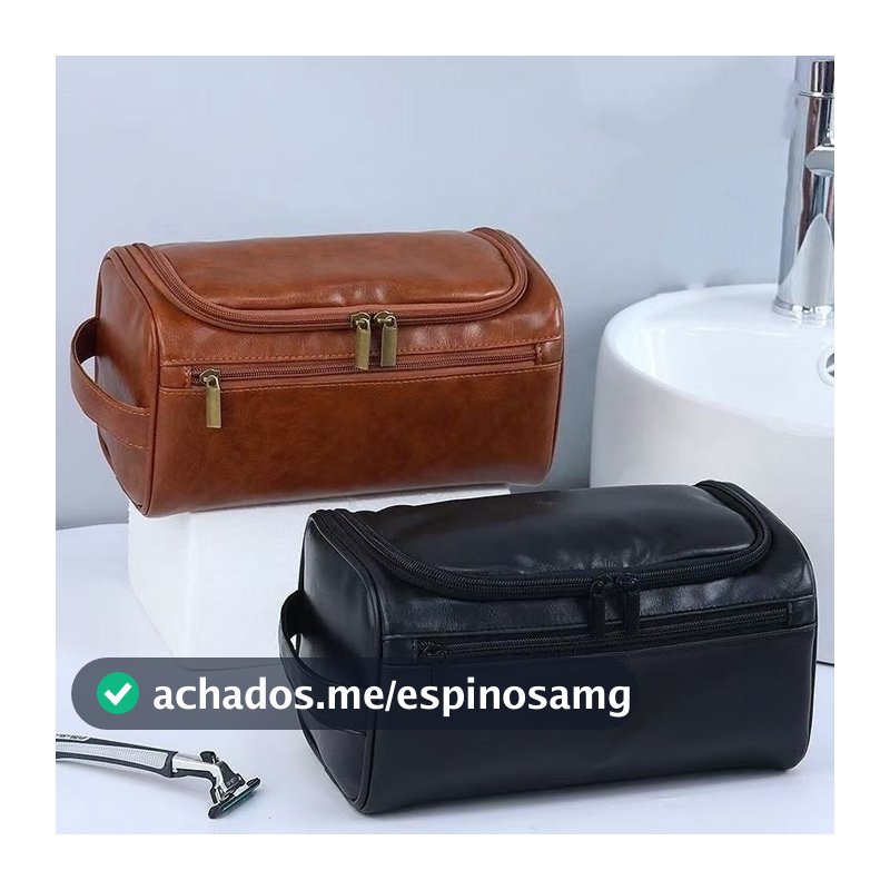 Maleta de Viagem Masculina Grande Capacidade, Necessaire Dobrável para Barbear, Organizador Portátil