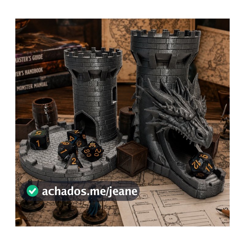 Torre DE Dados Para RPG D D Torre DE Dragão Miniatura Cenários E Dioramas Castelo Tabuleiro