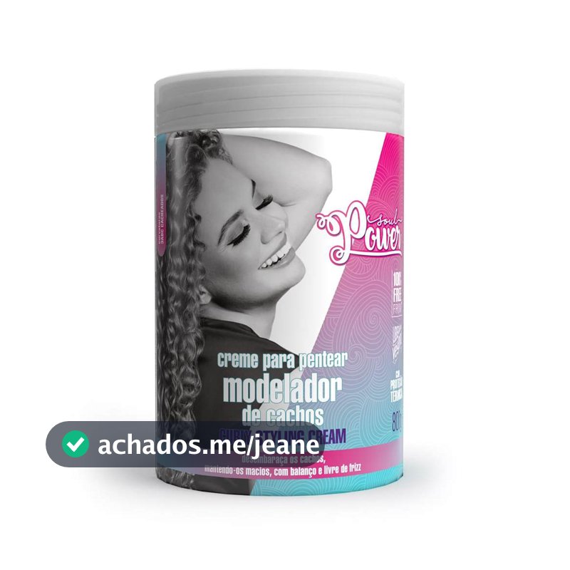 Creme para Pentear Curly Styling Cream Soul Power - Modela, Repõe Nutrientes e Reduz o Frizz - 800g