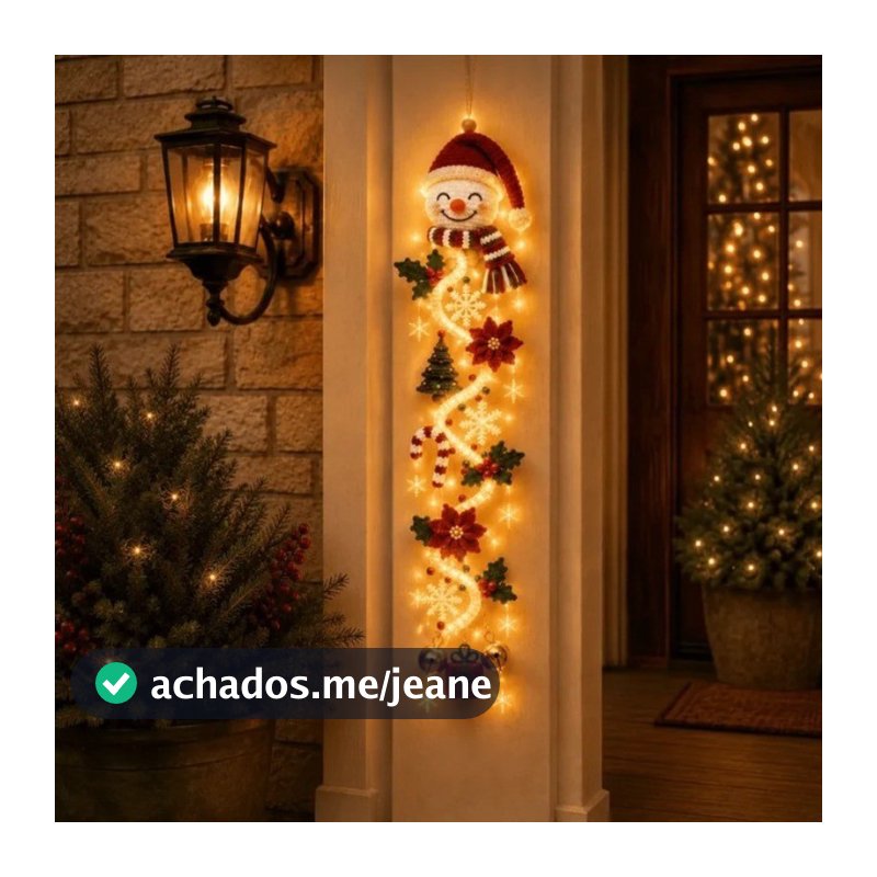 Novo Cabide De Porta De Natal Brilhante