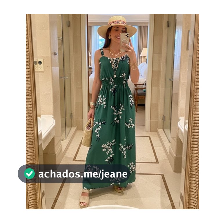 Vestido Longo Feminino Elastec Com Alça Em Crepe