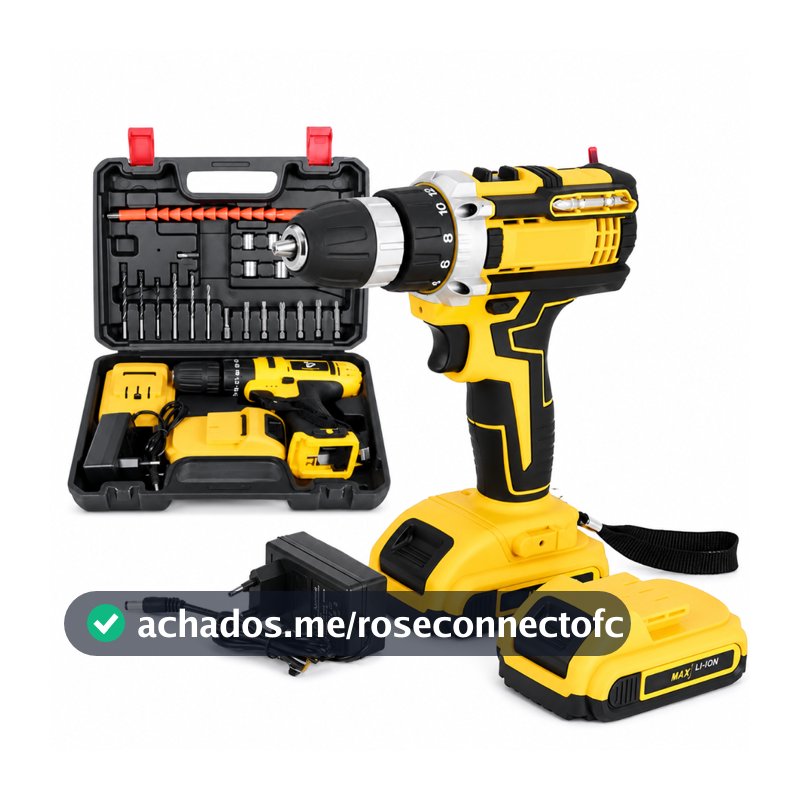 Parafusadeira Furadeira 48V 2 Baterias Com Maleta e Acessórios Completo IDALI LIFE