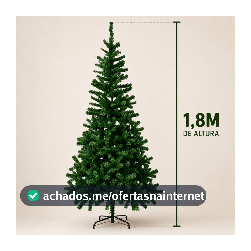 Arvore De Natal Pinheiro 1,80 Metro 400 Galhos Decoração Pé de Ferro