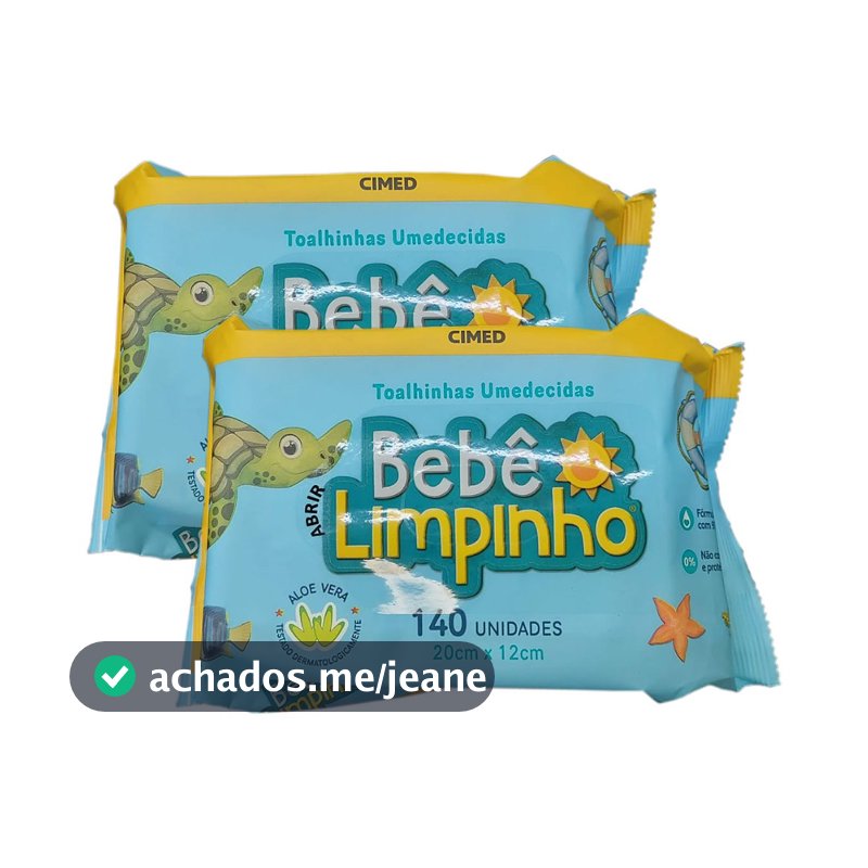 kit 280 Toalhas Umedecidas Bebê Limpinho
