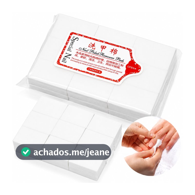 1000 Pcs Algodões Prensado Manicure Nail Designer Maquiagem Removedor Esmalte Unha