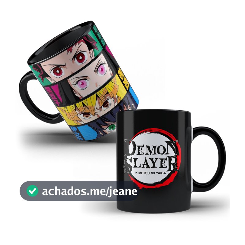 Caneca Porcelana Personalizada Anime Demon Slayer Kimetsu no Yaiba