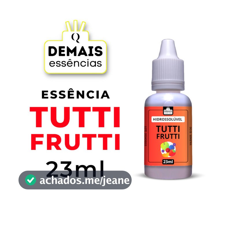 Essência de Tutti-Frutti Chiclete Para Difusor e Aromatizador de Ambiente à Base de Água