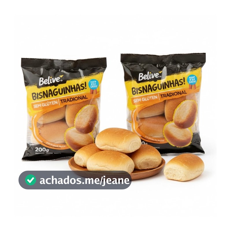 Kit c/ 2und Bisnaguinha Tradicional Belive Sem Gluten 200g