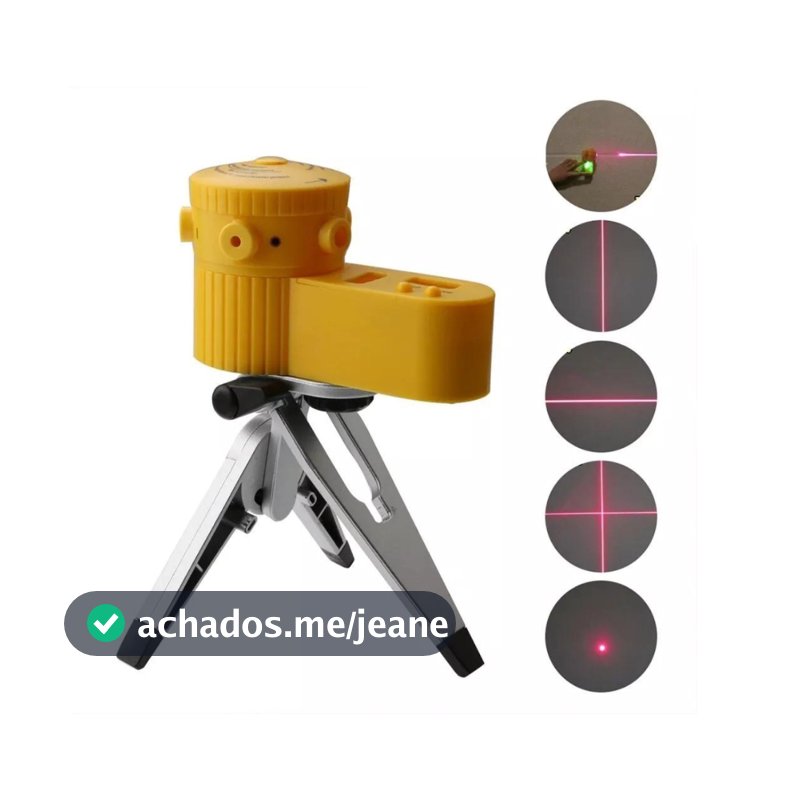Nível Laser Giratório 360º Com Tripé Nivelador Multifuncional Profissional Piso Teto 5 Modos