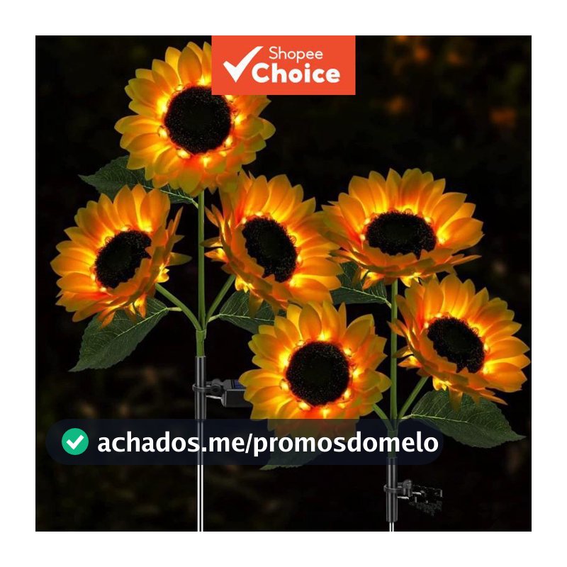 Luzes Solares De Natal De Girassol Ao Ar Livre À Prova D'água LED Terra Para Jardim , Gramado , Pátio , E Casamento Plan