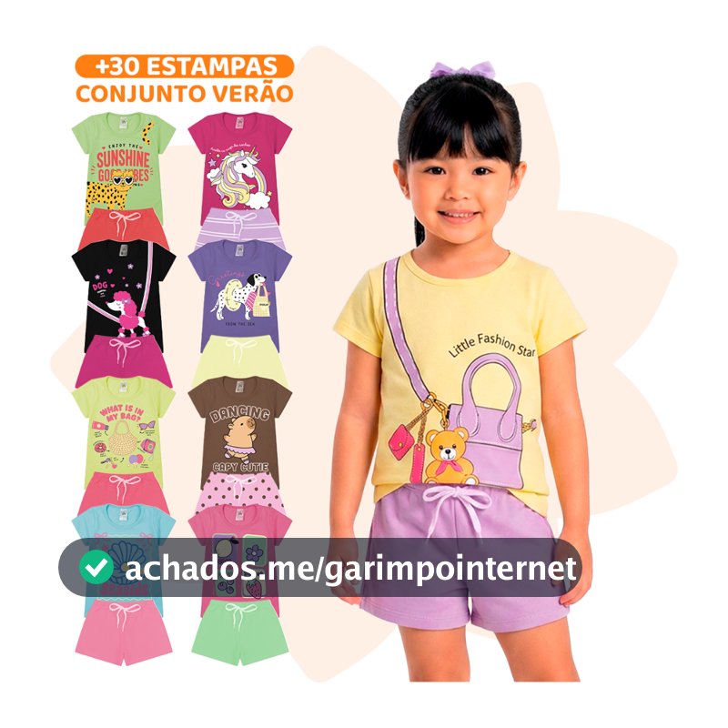 Kit Sortido de 10 ou 4 Peças de Roupas Infantil Menina Kit com Conjuntos de Roupa Infantil Menina Verão Feminino Bebê