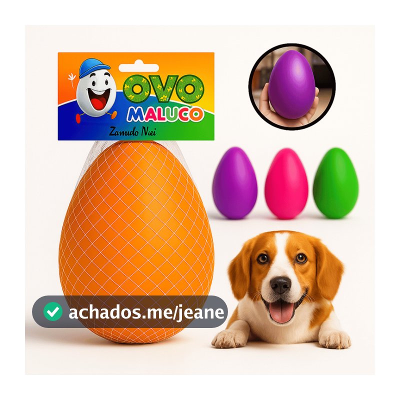 Brinquedo interativo Mordedor Cachorro Ovo Maluco