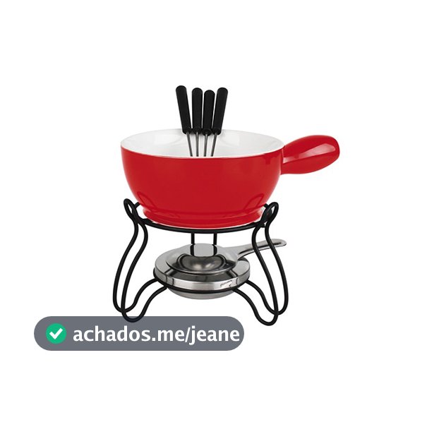 Conjunto Aparelho Fondue Lausanne Ceramica Chocolate Queijo