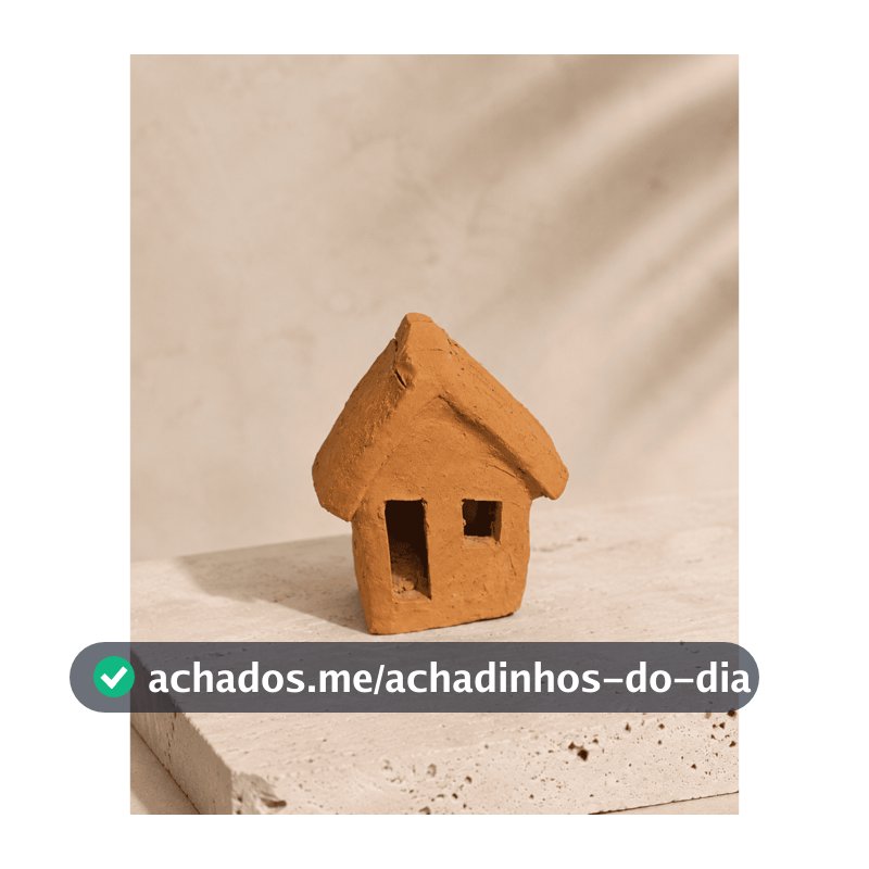 CASINHA DE BARRO TERRACOTA NATURAL ARTESANAL 7,5 x 6 x 5 CM ACONCHEGO, AUTENTICIDADE E PERSONALIDADE PARA SUA DECORAÇÃO
