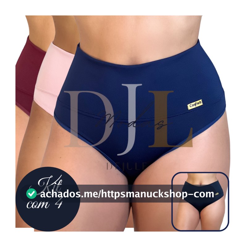KIT 4 Calcinha cinta pala compressão pós parto prende barriga suplex cós
