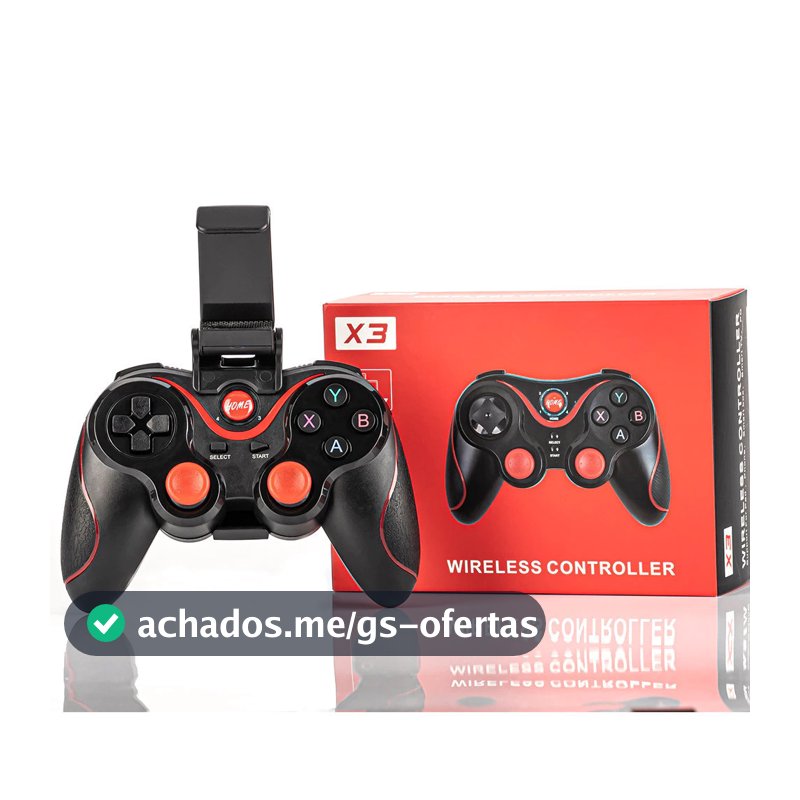 Controle Joystick Bluetooth Universal + cabo usb + suporte para Celular Tablet Android Ipad X3