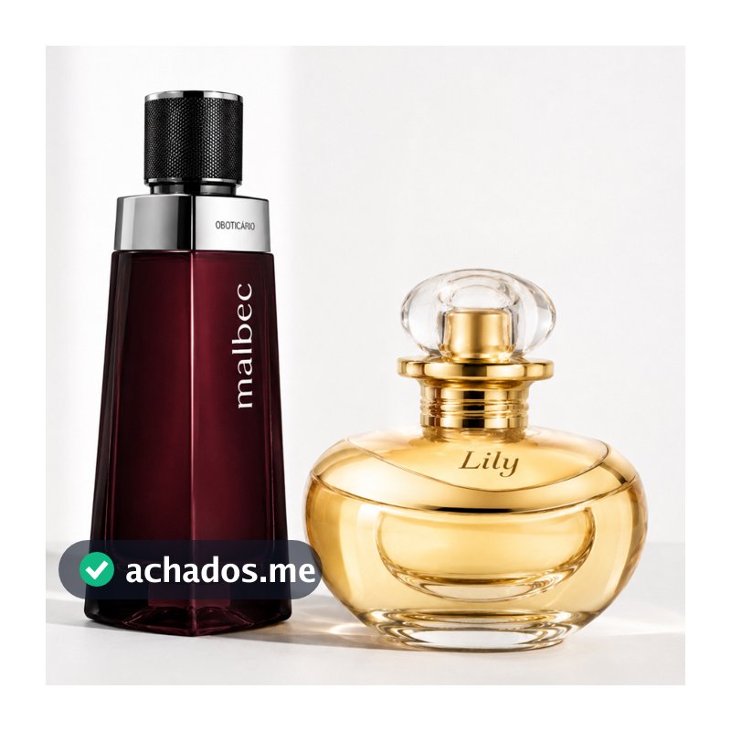 Kit 2 Perfumes Masculino e Feminino Luxo Presente Casal Elegante