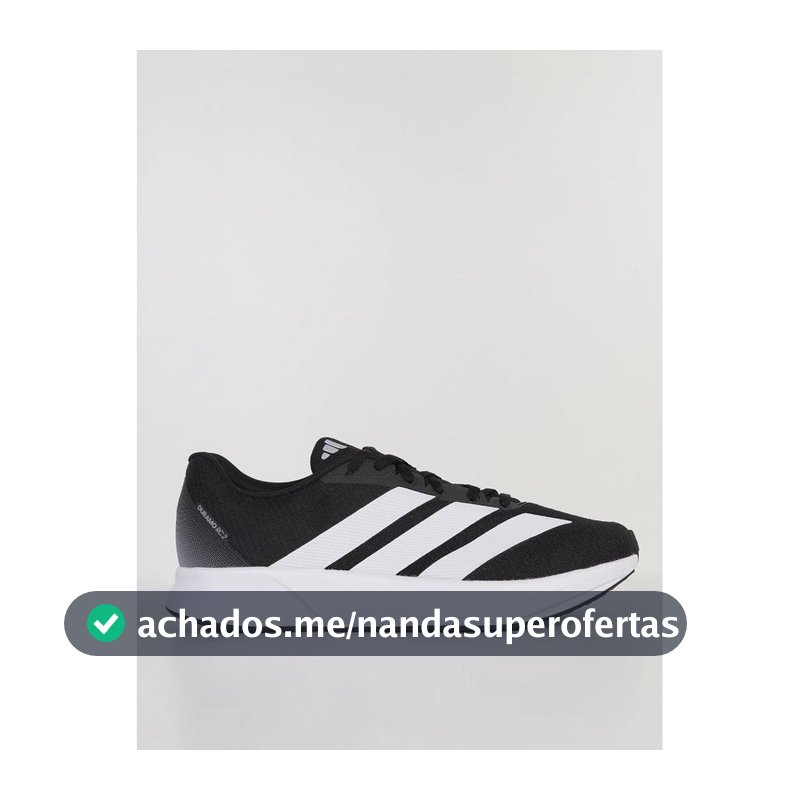 Tênis Esportivo Duramo RC2 Adidas Masculino PRETO/BRANCO
