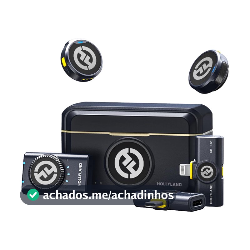Microfone Lapela Bluetooth sem fio Hollyland Lark M2 COM E SEM COMBO