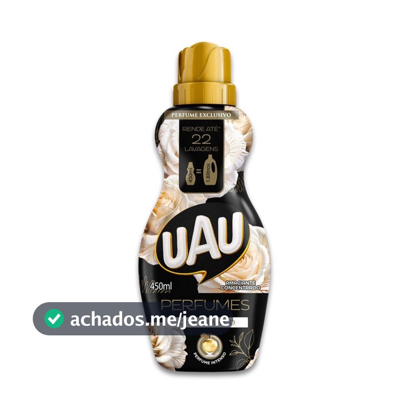 Amaciante Concentrado 450ml UAU Perfume Chá Branco