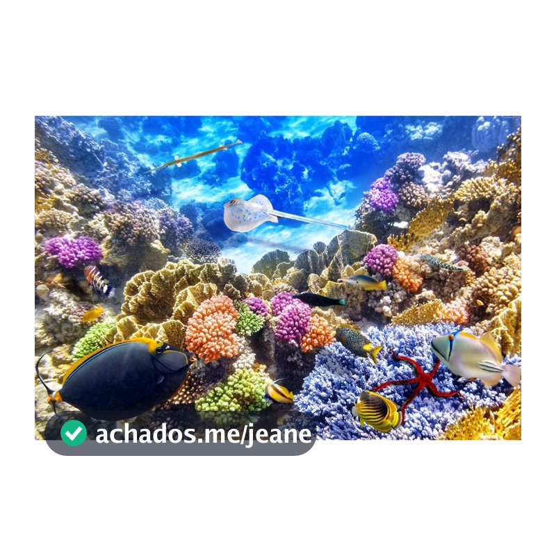 Papel De Parede Adesivo Vinilico Fundo Do Mar Aquario Peixes