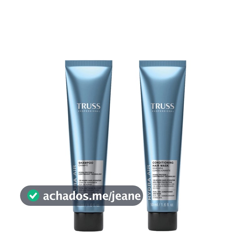 Kit TRUSS Hydra Air - Shampoo 50ml + CondMask Máscara Condicionante 50ml