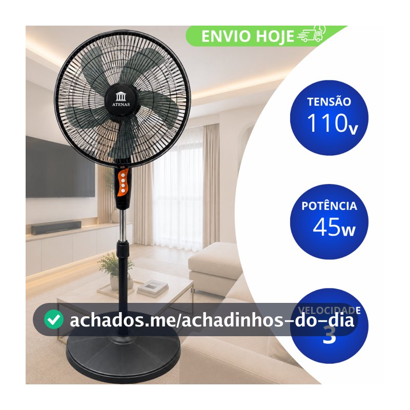 Ventilador Coluna 5 Pás 115cm Ajuste De Altura e Inclinação Com 3 Velocidades 110v Forte Silencioso