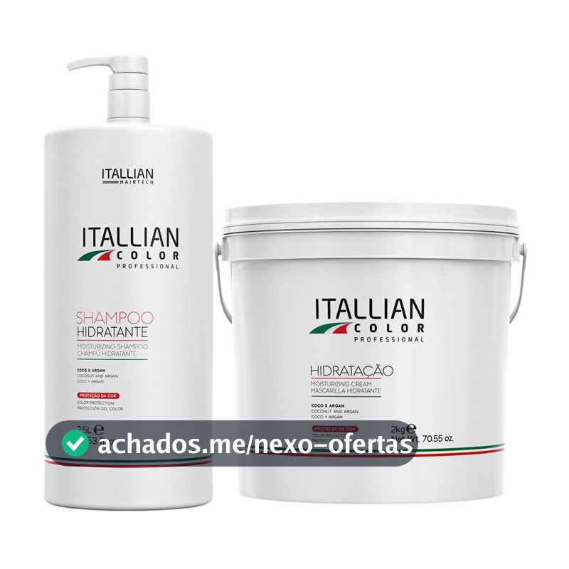 Kit Shampoo De 2,5 Lts e Hidratação 2 kg Itallian Color