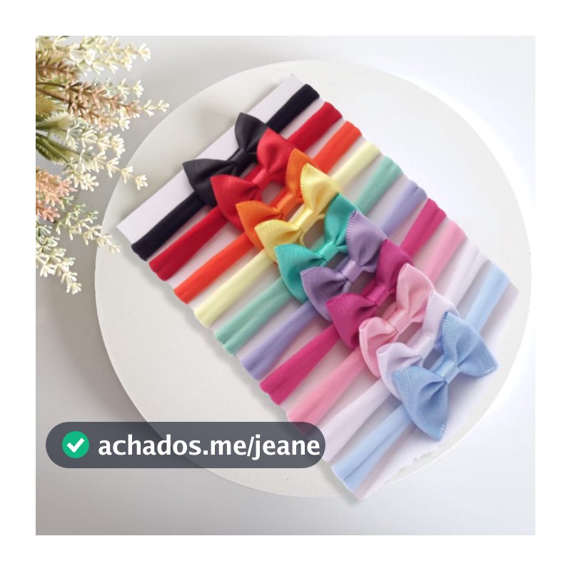 Kit 10 Lacinhos Bebê Faixinha Maternidade Enxoval Menina - 10 Cores Variadas