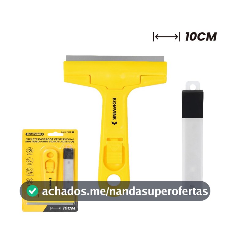 Raspadores Multiuso Para Limpar Box Com 5-10 Lâminas Profissional/Vidro Piso Cerâmica Azulejo