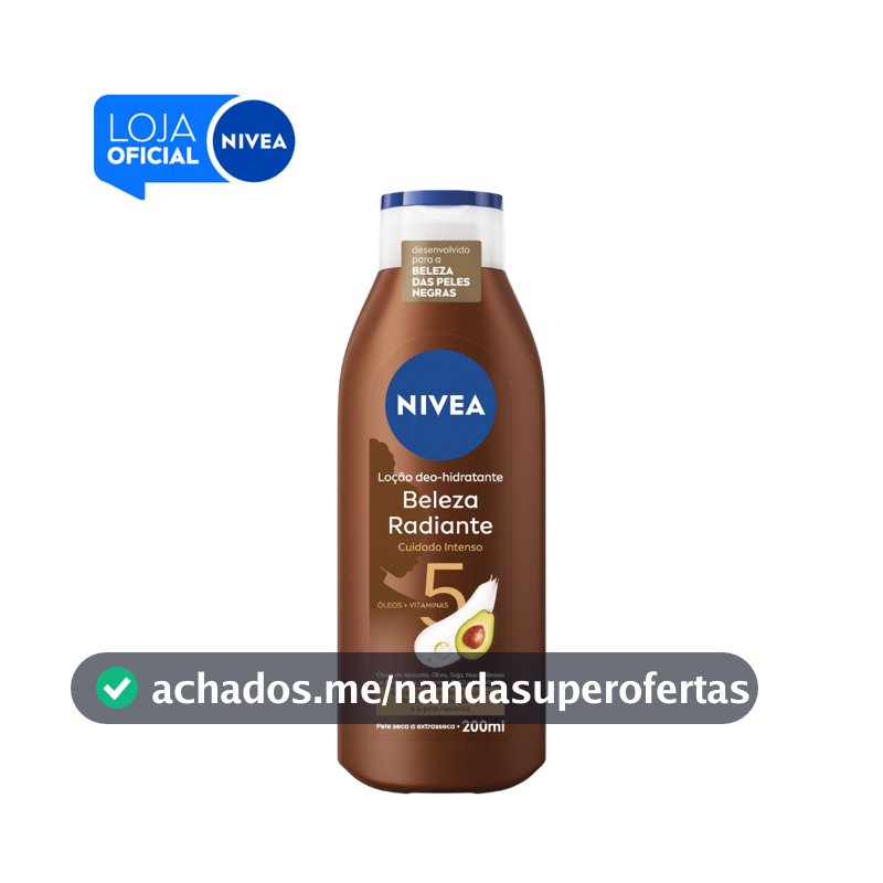 NIVEA Hidratante Desodorante Beleza Radiante Cuidado Intenso 200ml