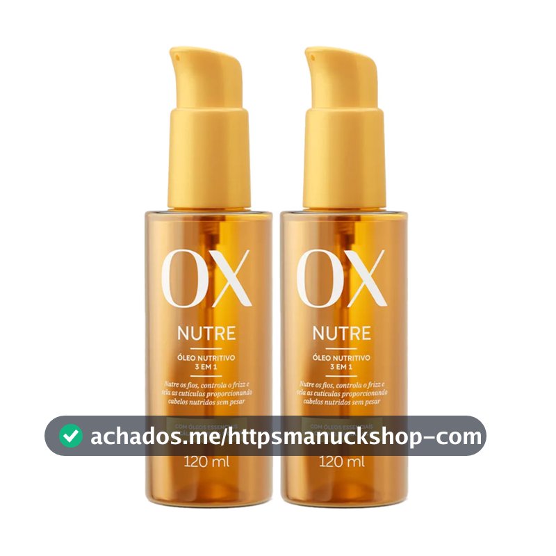 Kit Óleo Capilar Nutritivo OX Nutre 3 Em 1 120ml - 2 Unidades