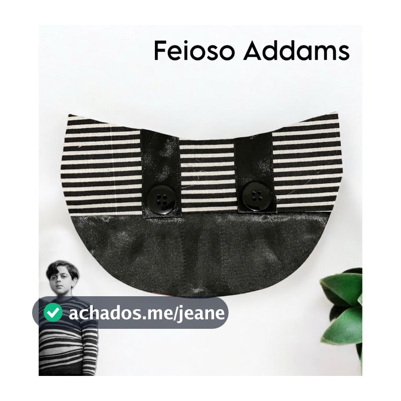 Bandana feioso addams família Halloween WandinhA para cachorro gato pet fantasia
