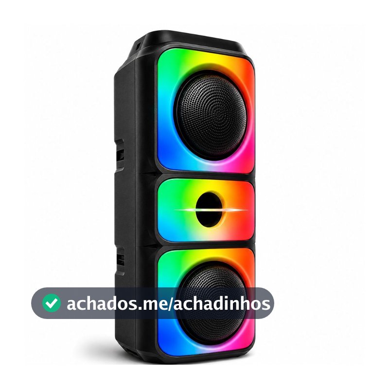 Caixa de Som Bluetooth Portátil Sem Fio Graves Potentes TWS Festa Viagem Praia Piscina