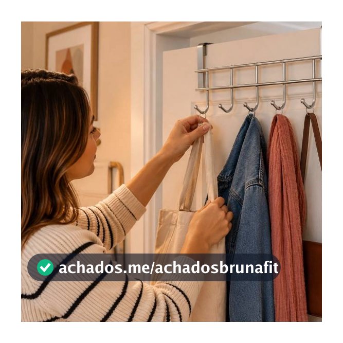 Cabideiro de Porta Organizador com Ganchos para Roupas Bolsas Toalhas e Acessórios