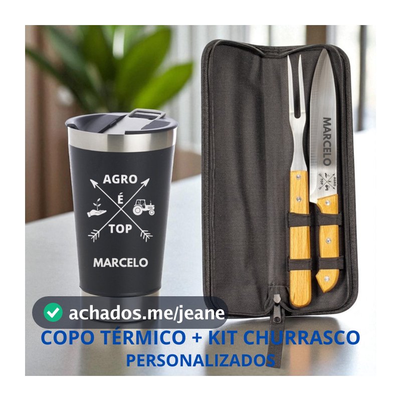 Kit Churrasco Personalizado Presente PAI Completo e exclusico - kit com copo e caneca