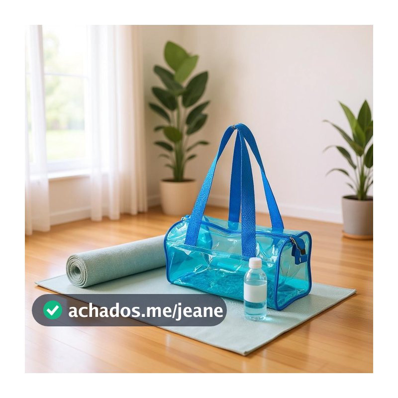 Kit com 10 Unidades de Bolsa Transparente para Natação/Piscina/Balé/Escola/Academia/Trabalho